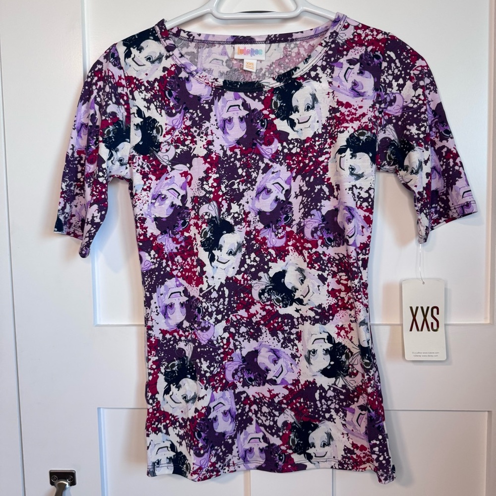 NWT LuLaRoe Gigi Women's Top Size XXS Disney Cruella De‎ Vil 101  Dalmatians